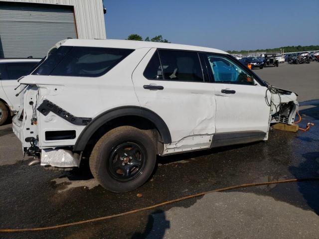 1FM5K8AW2MNA19686 - 2021 FORD EXPLORER POLICE INTERCEPTOR WHITE photo 3