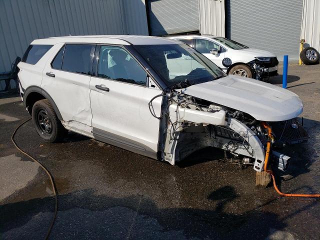 1FM5K8AW2MNA19686 - 2021 FORD EXPLORER POLICE INTERCEPTOR WHITE photo 4