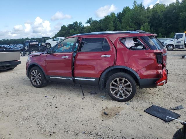 1FM5K7F84GGB01299 - 2016 FORD EXPLORER LIMITED RED photo 2
