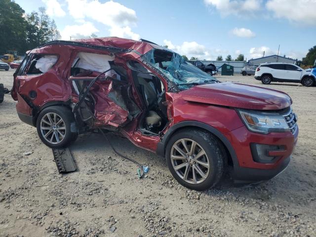1FM5K7F84GGB01299 - 2016 FORD EXPLORER LIMITED RED photo 4