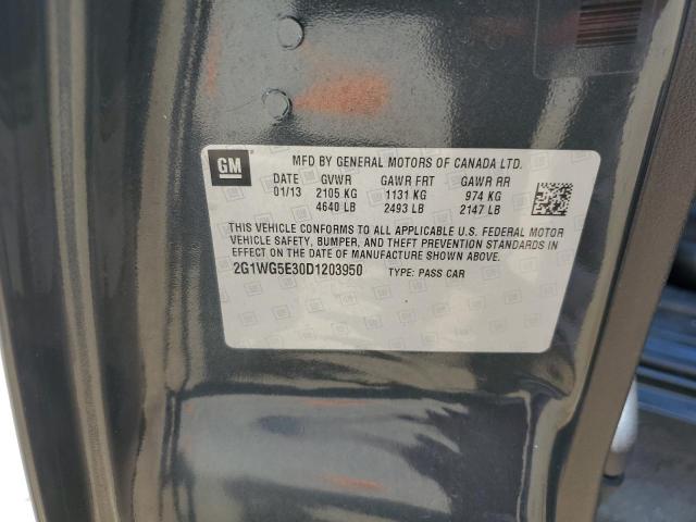 2G1WG5E30D1203950 - 2013 CHEVROLET IMPALA LT GRAY photo 13