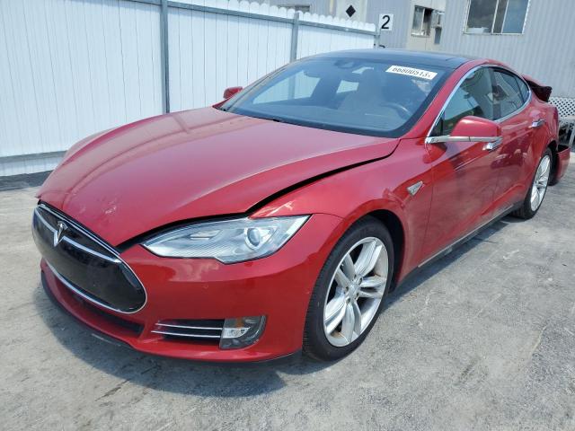 5YJSA1E22GF123414 - 2016 TESLA MODEL S أحمر صورة 2