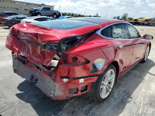 5YJSA1E22GF123414 - 2016 TESLA MODEL S أحمر صورة 4