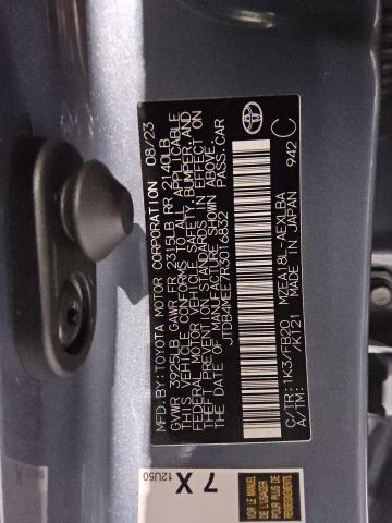 JTDB4MEE7R3016832 - 2024 TOYOTA COROLLA LE 蓝色 照片 12