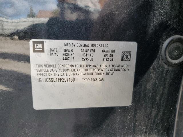 1G11C5SL1FF297150 - 2015 CHEVROLET MALIBU 1LT BLACK photo 13