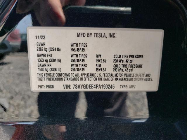7SAYGDEE4PA190245 - 2023 TESLA MODEL Y Қара фото 13