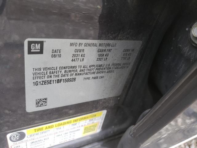 1G1ZE5E11BF158928 - 2011 CHEVROLET MALIBU LTZ 石墨色 照片 12