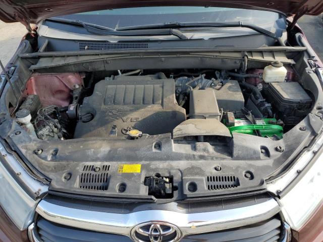 5TDJKRFH2FS073960 - 2015 TOYOTA HIGHLANDER XLE Կարմիր լուսանկար 12