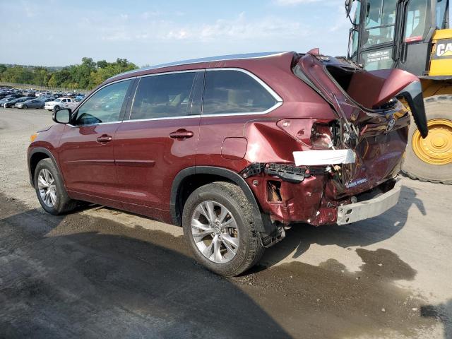 5TDJKRFH2FS073960 - 2015 TOYOTA HIGHLANDER XLE Կարմիր լուսանկար 2