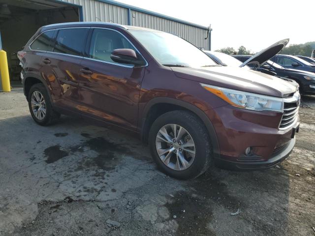 5TDJKRFH2FS073960 - 2015 TOYOTA HIGHLANDER XLE Կարմիր լուսանկար 4