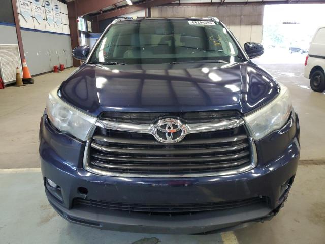 5TDJKRFH7FS152556 - 2015 TOYOTA HIGHLANDER XLE BLUE photo 5