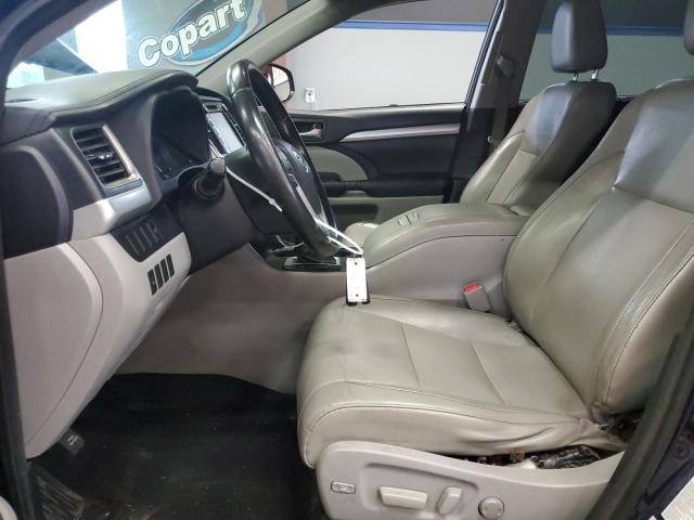 5TDJKRFH7FS152556 - 2015 TOYOTA HIGHLANDER XLE BLUE photo 7