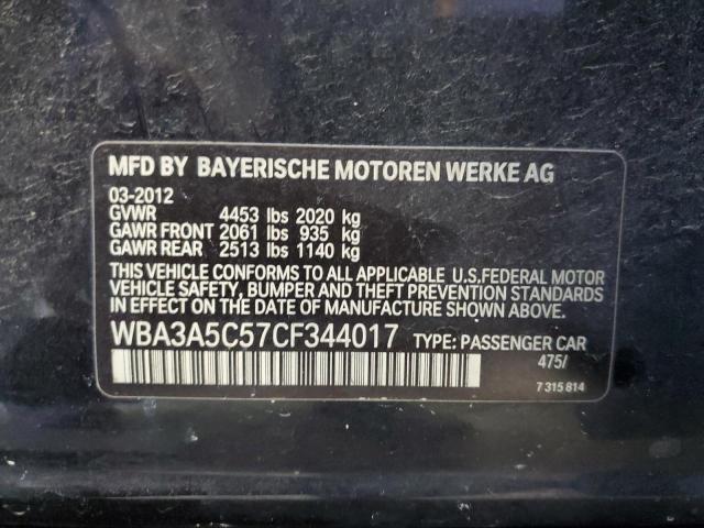 WBA3A5C57CF344017 - 2012 BMW 328 I BLACK photo 12