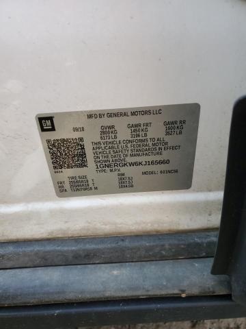 1GNERGKW6KJ165660 - 2019 CHEVROLET TRAVERSE LT Ақ фото 13