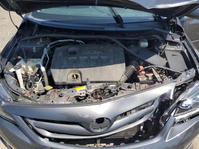 2T1BU4EE2DC055456 - 2013 TOYOTA COROLLA BASE GRAY photo 11