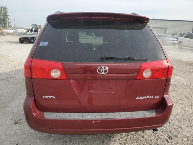 5TDZK23C68S167586 - 2008 TOYOTA SIENNA CE BURGUNDY photo 6