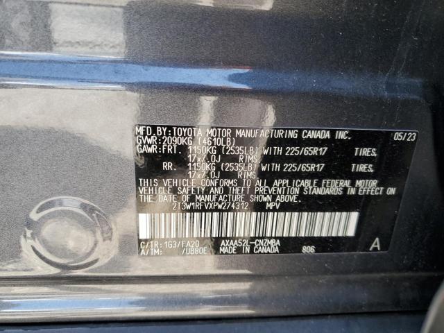 2T3W1RFVXPW274312 - 2023 TOYOTA RAV4 XLE Grau Foto 13