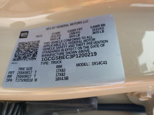 1GCGSBEC3P1200219 - 2023 CHEVROLET COLORADO Қоңыр фото 12