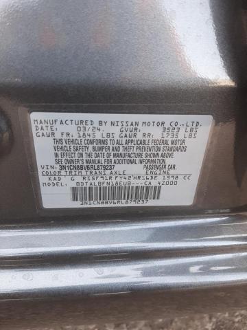 3N1CN8BV6RL879237 - 2024 NISSAN VERSA S GRAY photo 12