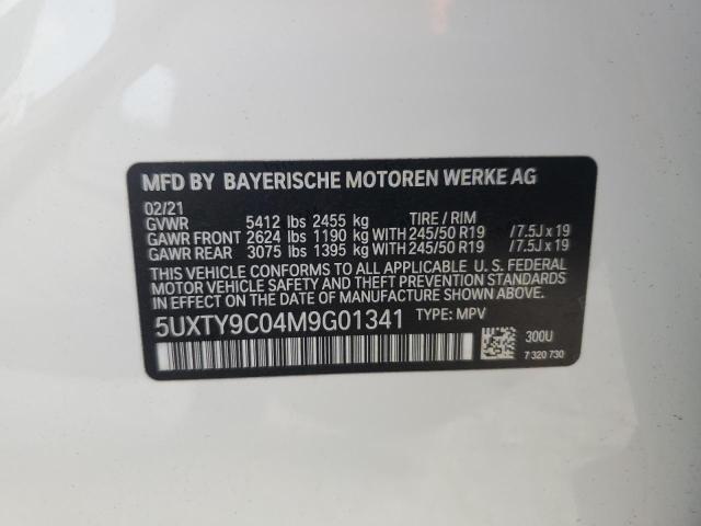 5UXTY9C04M9G01341 - 2021 BMW X3 XDRIVEM40I WHITE photo 13