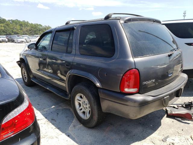 1B4HS38NX2F182642 - 2002 DODGE DURANGO SPORT GRAY photo 2