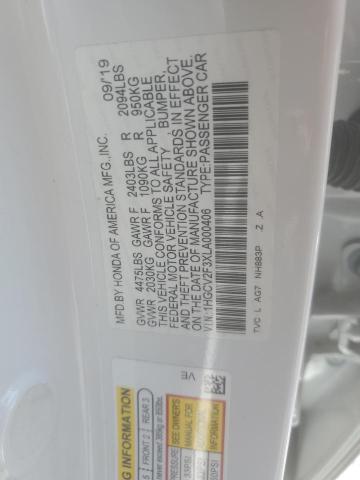 1HGCV2F3XLA000406 - 2020 HONDA ACCORD SPORT WHITE photo 12