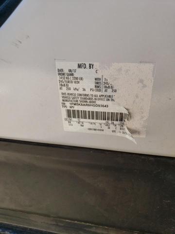 1FM5K8AR6HGD93643 - 2017 FORD EXPLORER POLICE INTERCEPTOR WHITE photo 12