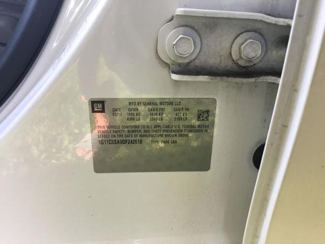 1G11C5SA9DF242618 - 2013 CHEVROLET MALIBU 1LT Ağ foto 10