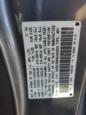 SHSRD789X6U444920 - 2006 HONDA CR-V SE GRAY photo 13