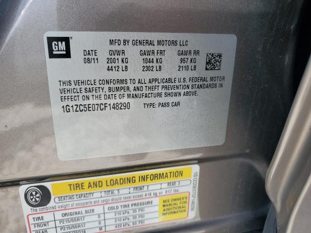 1G1ZC5E07CF148290 - 2012 CHEVROLET MALIBU 1LT TAN photo 12