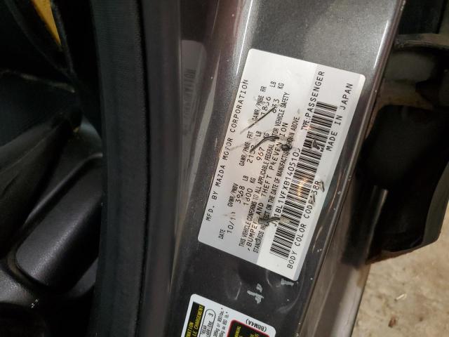 JM1BL1VFXB1405105 - 2011 MAZDA 3 I CHARCOAL photo 12