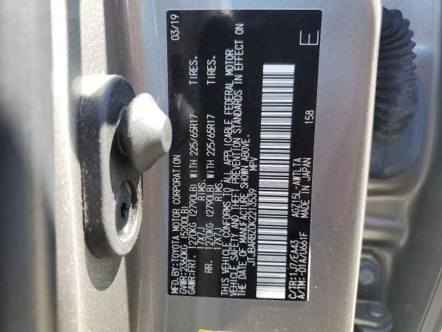 JTJBARBZ0K2213539 - 2019 LEXUS NX 300 BASE ნაცრისფერი ფოტო 14