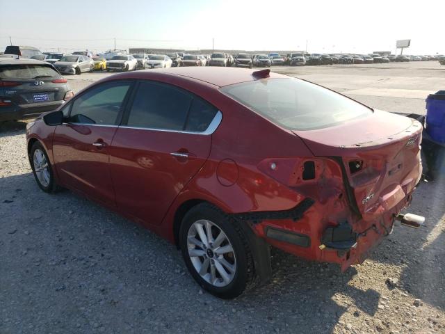 3KPFL4A78HE043234 - 2017 KIA FORTE LX RED photo 2