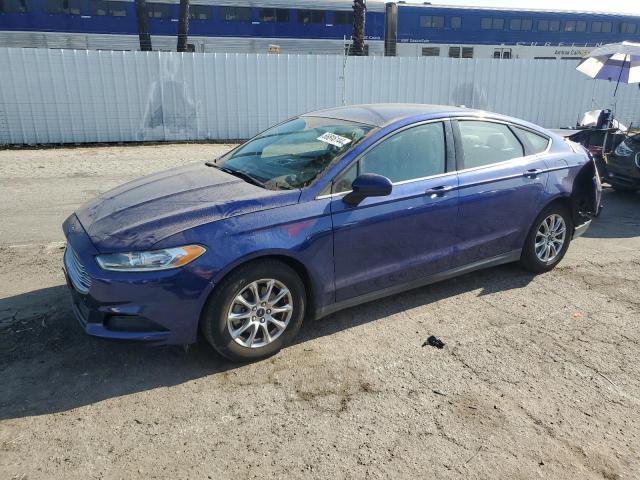 3FA6P0G79FR208921 - 2015 FORD FUSION S BLUE photo 1