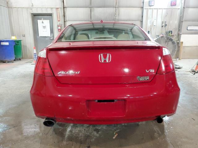 1HGCS22898A011933 - 2008 HONDA ACCORD EXL RED photo 6