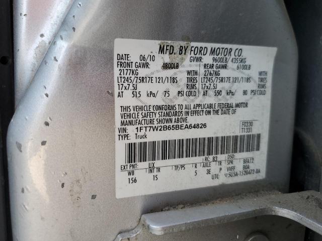 1FT7W2B65BEA64826 - 2011 FORD F250 SUPER DUTY SILVER photo 12