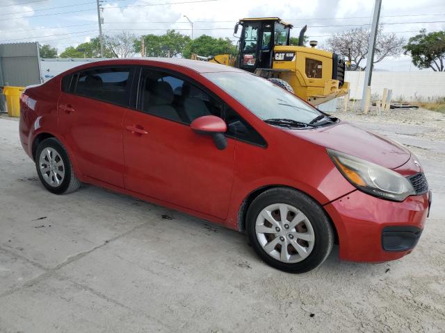 KNADM4A36E6345105 - 2014 KIA RIO LX RED photo 4