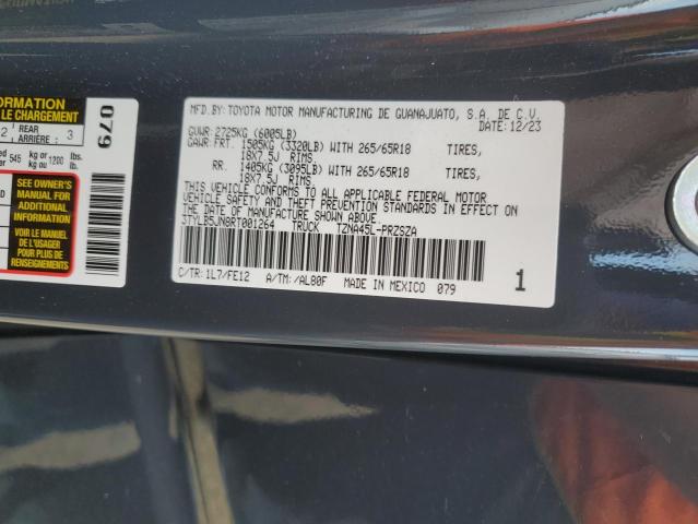3TYLB5JN8RT001264 - 2024 TOYOTA TACOMA DOUBLE CAB 灰色 照片 13