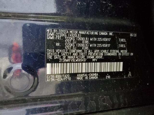 2T3RWRFV9LW089497 - 2020 TOYOTA RAV4 XLE BLUE photo 13