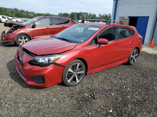 4S3GTAL65H3712767 - 2017 SUBARU IMPREZA SPORT RED photo 1