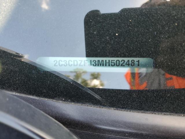 2C3CDZFJ3MH502481 - 2021 DODGE CHALLENGER R/T SCAT PACK BLUE photo 12