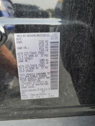 5N1AT2MV4KC778313 - 2019 NISSAN ROGUE S 黑色 照片 13