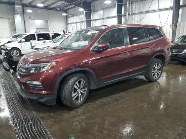 5FNYF6H56JB004674 - 2018 HONDA PILOT EXL BURGUNDY photo 1