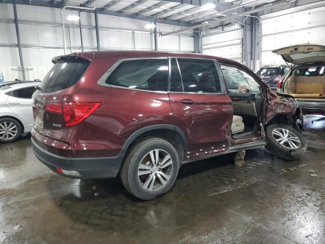 5FNYF6H56JB004674 - 2018 HONDA PILOT EXL BURGUNDY photo 3