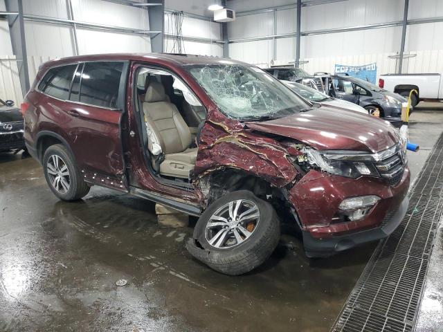 5FNYF6H56JB004674 - 2018 HONDA PILOT EXL BURGUNDY photo 4