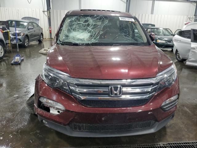 5FNYF6H56JB004674 - 2018 HONDA PILOT EXL BURGUNDY photo 5