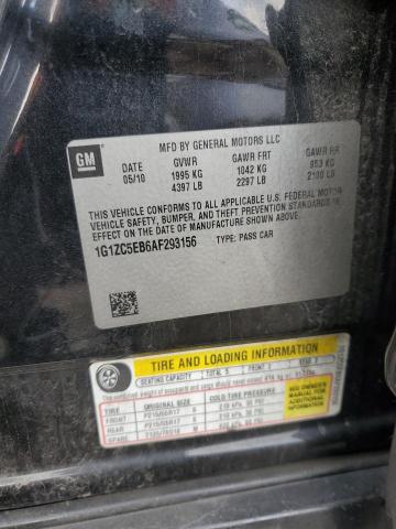 1G1ZC5EB6AF293156 - 2010 CHEVROLET MALIBU 1LT 黑色 照片 12