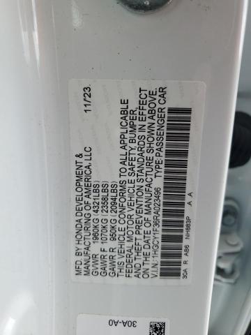 1HGCY1F36RA023496 - 2024 HONDA ACCORD EX WHITE photo 12