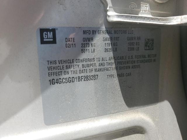 1G4GC5GD1BF283287 - 2011 BUICK LACROSSE CXL 金色 照片 12