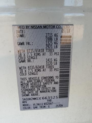 5N1DR2MM1JC663525 - 2018 NISSAN PATHFINDER S Beyaz fotoğraf 13